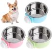 Crate Dog Bowl; Removable Stainless Steel Hanging Pet Cage Bowl Food & Water Feeder Coop Cup for Cat; Puppy; Birds; Rats; Guinea Pigs - green