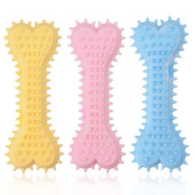 2pcs New dog grinding teeth biting toys Creamy scented with prickly flat bones Large and small dog teeth grinding toys; dog's gifts - 2pcs - Pink