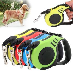 3/5M Dog Leash Durable Leash Automatic Retractable Walking Running Leads Dog Cat Leashes Extending Dogs Pet Products - yellow - 5m