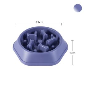 Pet Dog Bowl Dog Slow Feeder Bowl Puppy Cat Slow Eating Dish Bowl Anti-Gulping Food Plate Feeding Dog Cat Food Bowl Pet Supplies - Purple