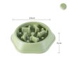 Pet Dog Bowl Dog Slow Feeder Bowl Puppy Cat Slow Eating Dish Bowl Anti-Gulping Food Plate Feeding Dog Cat Food Bowl Pet Supplies - Light green