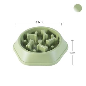 Pet Dog Bowl Dog Slow Feeder Bowl Puppy Cat Slow Eating Dish Bowl Anti-Gulping Food Plate Feeding Dog Cat Food Bowl Pet Supplies - Light green