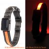 Solar And USB Rechargeable Light Up Pet Collar Waterproof LED Dog & Cat Collars For Night Walking - Orange - M