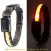 Solar And USB Rechargeable Light Up Pet Collar Waterproof LED Dog & Cat Collars For Night Walking - Yellow - M