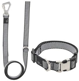 Pet Life 'Escapade' Outdoor Series 2-in-1 Convertible Dog Leash and Collar - Grey - Medium