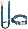 Pet Life 'Escapade' Outdoor Series 2-in-1 Convertible Dog Leash and Collar - Blue - Medium