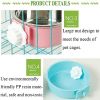 Crate Dog Bowl; Removable Stainless Steel Hanging Pet Cage Bowl Food & Water Feeder Coop Cup for Cat; Puppy; Birds; Rats; Guinea Pigs - green