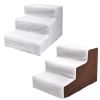 3 Steps Pet Stairs for Dogs and Cats  - white