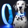 Solar And USB Rechargeable Light Up Pet Collar Waterproof LED Dog & Cat Collars For Night Walking - Yellow - M