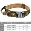 Tactical Pet Collar; Dog Collar With Handle; Military Heavy Duty Dog Collars For Medium Large Dogs - Military Blue - L