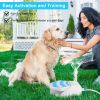 Outdoor Dog Water Fountain Dog Sprinkler Dog Paw Drinking Step on Fountain Dog Toy for Drinking 2 Spray Modes 66in Water Hose - White