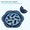 Pet Dog Bowl Dog Slow Feeder Bowl Puppy Cat Slow Eating Dish Bowl Anti-Gulping Food Plate Feeding Dog Cat Food Bowl Pet Supplies - Light blue