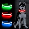 Solar And USB Rechargeable Light Up Pet Collar Waterproof LED Dog & Cat Collars For Night Walking - Yellow - M