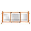 Wood Freestanding Pet Gate, Wood Dog Gate with Adjustable Width 40"-71", Barrier for Stairs Doorways Hallways, Puppy Safety Fenc - orange