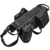 Tactical Dog Harness With Pouches; Adjustable Harness With 3 Detachable Pockets - Black - S