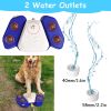 Dog Water Fountain Multifunctional Automatic Pet Water Dispenser Outdoor Step-on Activated Sprinkler for Drinking Shower Fun - Blue