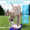 Dog Water Fountain Multifunctional Automatic Pet Water Dispenser Outdoor Step-on Activated Sprinkler for Drinking Shower Fun - Blue