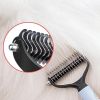 Professional Pet Deshedding Brush 2 Sided Dematting Dog Comb Cat Brush Rake Puppy Grooming Tools Undercoat Shedding Flying Hair - orange - S