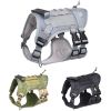 Tactical Dog Harness For Small Medium Large Dog; Dog Harness Vest With Soft Padded And D-Ring Collar - black - L