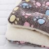 Pet Winter Cushion For Indoor Dogs & Cats; Anti-slip Warm Cat Bed With Paw Pattern; Cute Pet Bed Mat - M