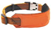 Pet Life 'Geo-prene' 2-in-1 Shock Absorbing Neoprene Padded Reflective Dog Leash and Collar - Orange - Medium