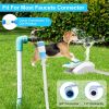 Outdoor Dog Water Fountain Dog Sprinkler Dog Paw Drinking Step on Fountain Dog Toy for Drinking 2 Spray Modes 66in Water Hose - White