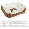 Pet Dog Bed Soft Warm Fleece Puppy Cat Bed Dog Cozy Nest Sofa Bed Cushion Mat S Size - S - Brown