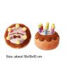 Dog plush toys; pets gnawing bones; sounding toys; teeth cleaning; fun birthday cakes; dog toys; dog gifts - Embroidered bone